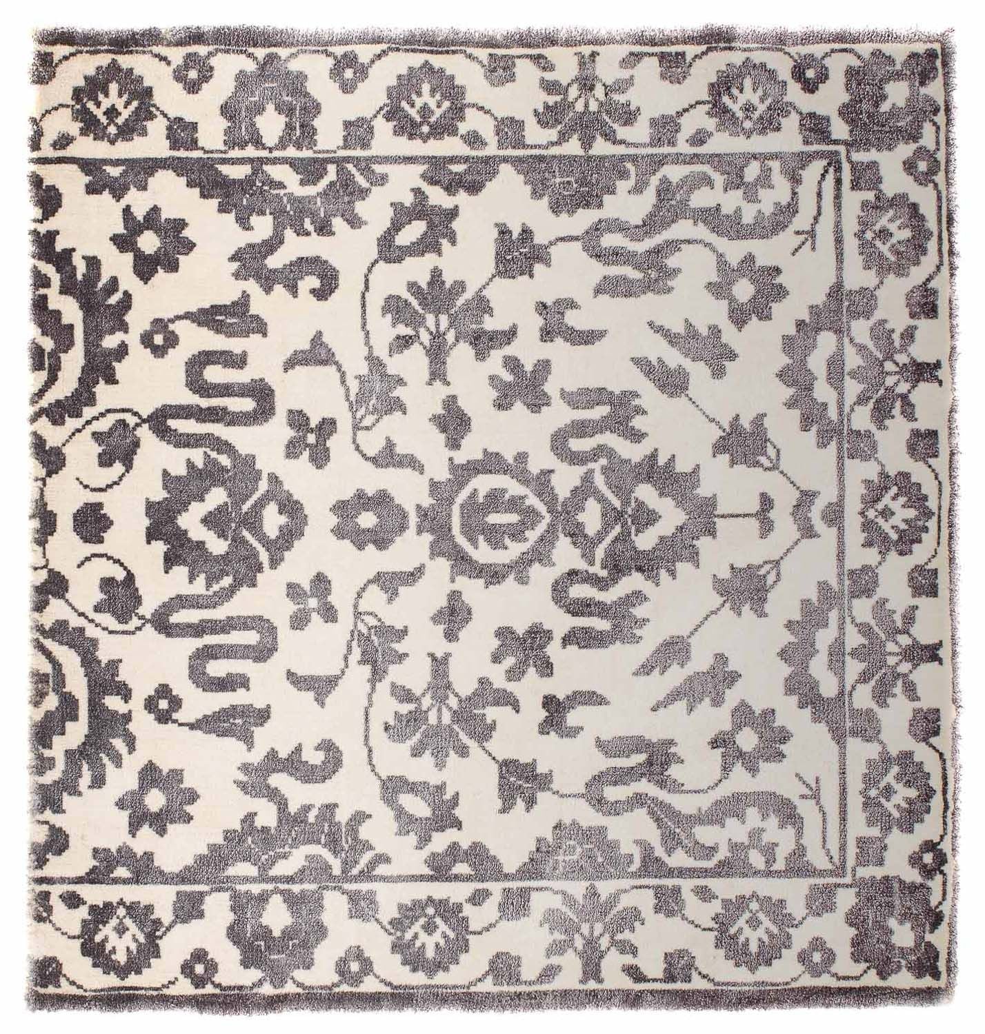 Alfombra de viscosa cuadrado  - 70 x 70 cm - gris claro