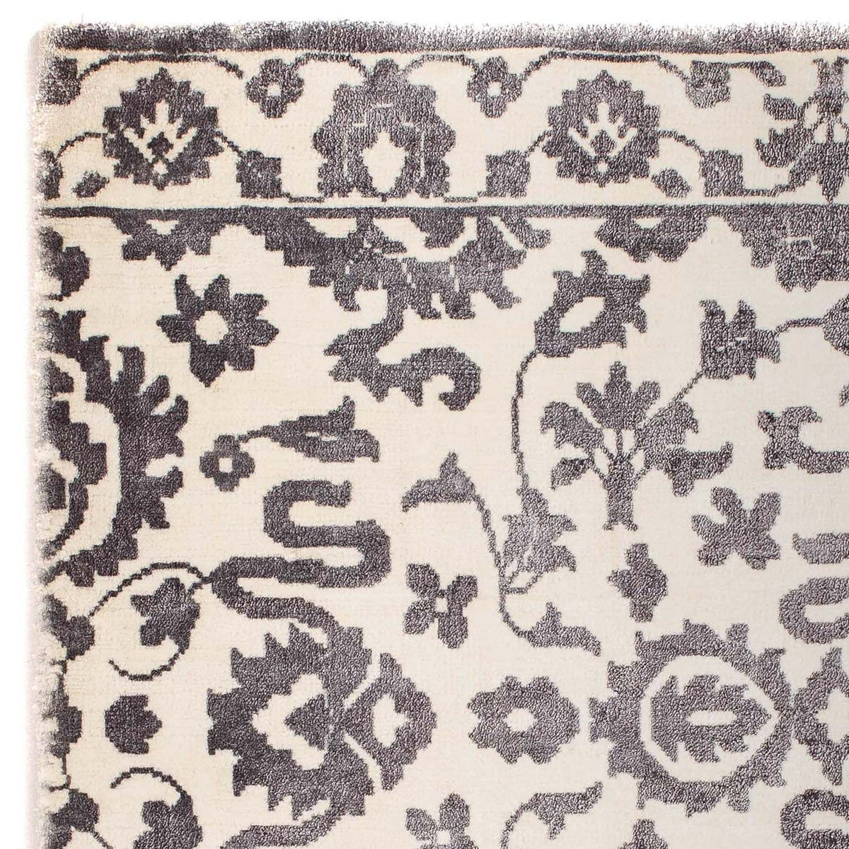 Alfombra de viscosa cuadrado  - 70 x 70 cm - gris claro