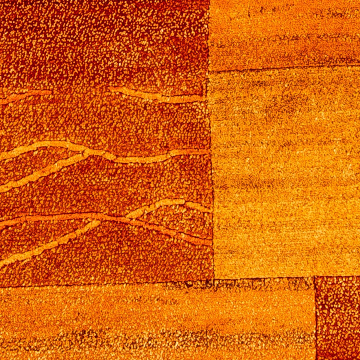 Alfombra de Nepal - 198 x 84 cm - naranja