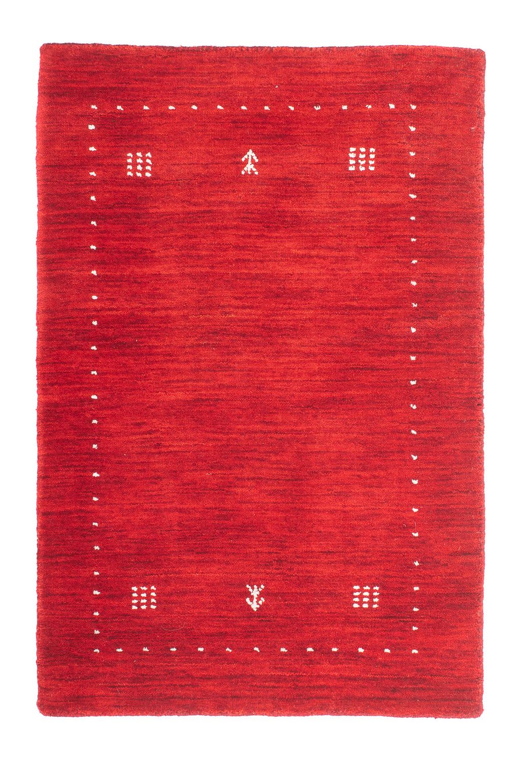 Alfombra Gabbeh - Indus - 90 x 60 cm - rojo