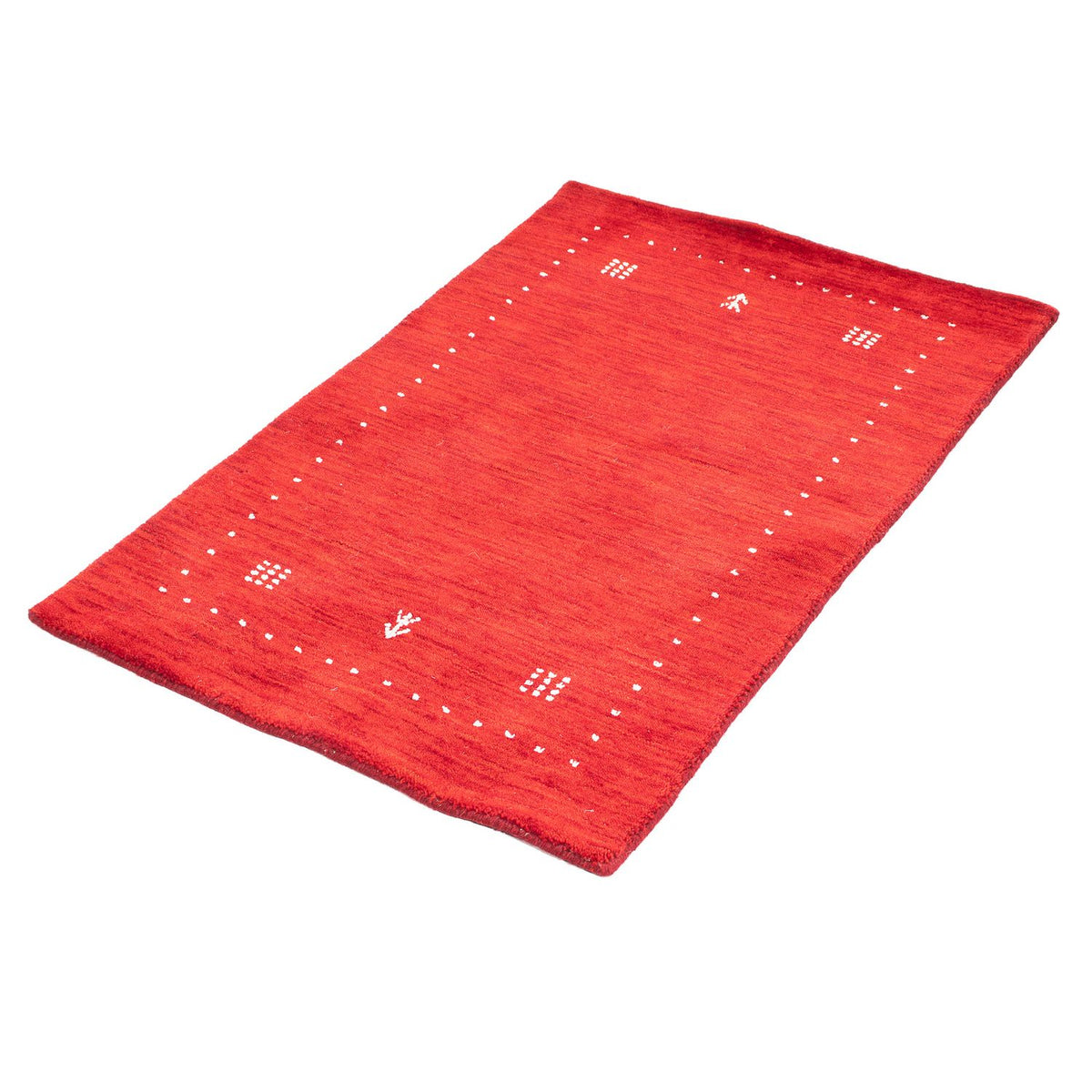 Alfombra Gabbeh - Indus - 90 x 60 cm - rojo