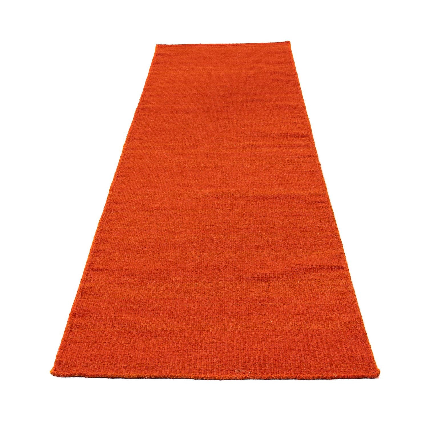 Alfombra de pasillo Alfombra Kelim - Tendencia - 300 x 80 cm - naranja