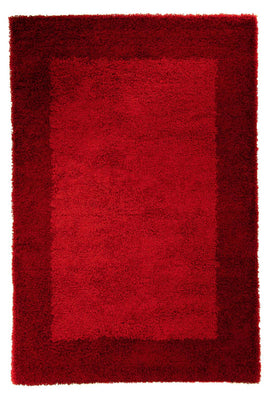 Alfombra de pelo largo - 230 x 160 cm - rojo oscuro