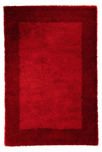 Alfombra de pelo largo - 230 x 160 cm - rojo oscuro