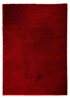 Alfombra de pelo largo - 290 x 200 cm - rojo oscuro