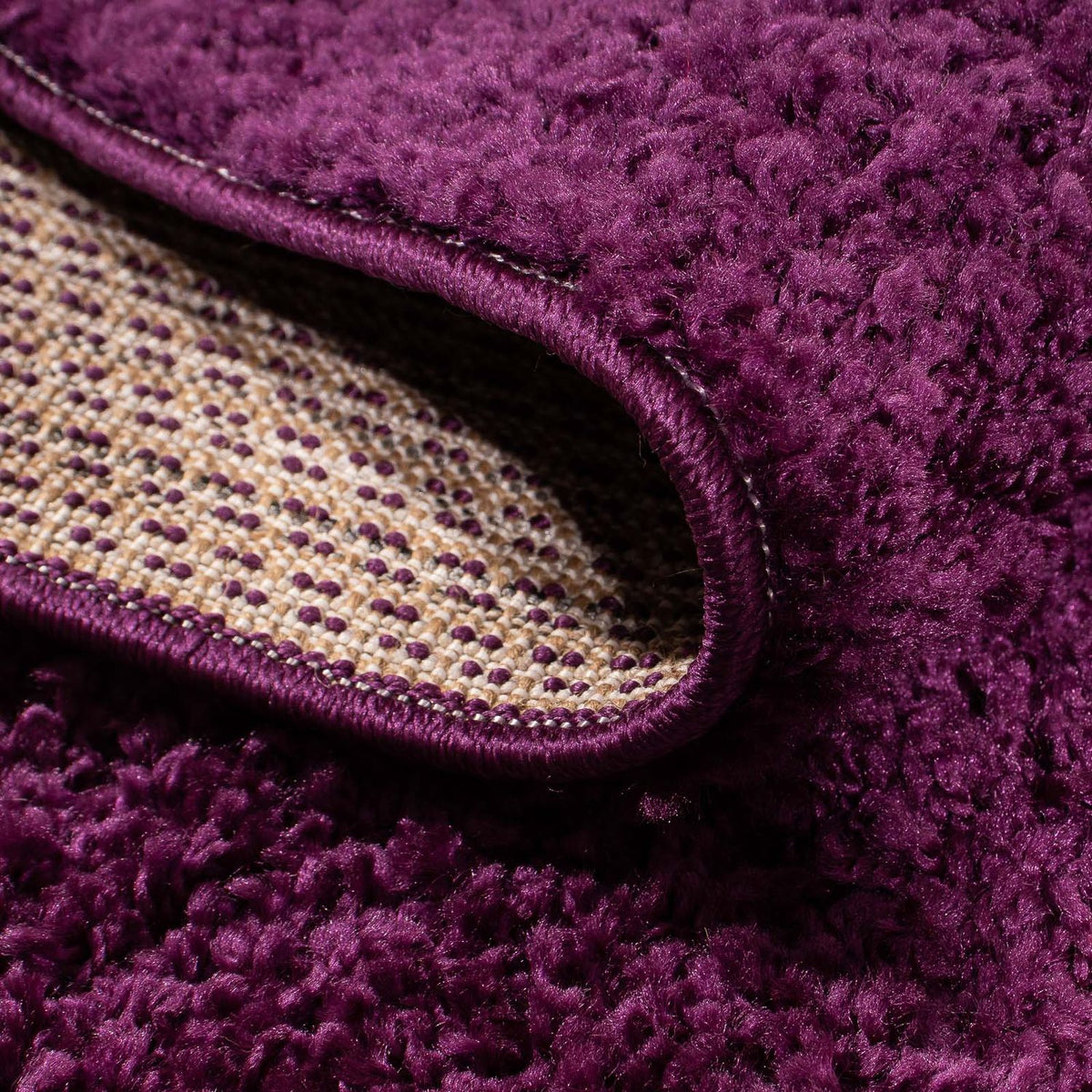 Alfombra de pelo largo - 150 x 80 cm - púrpura