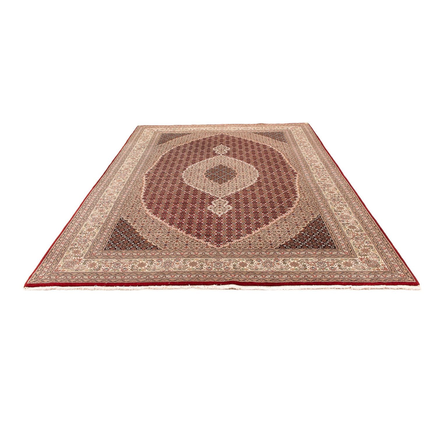 Alfombra oriental - Tabriz - 296 x 200 cm - rojo oscuro