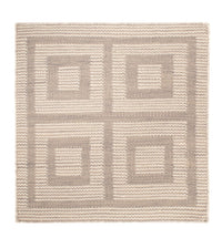 Alfombra Kelim - Tendencia cuadrado  - 60 x 60 cm - beige