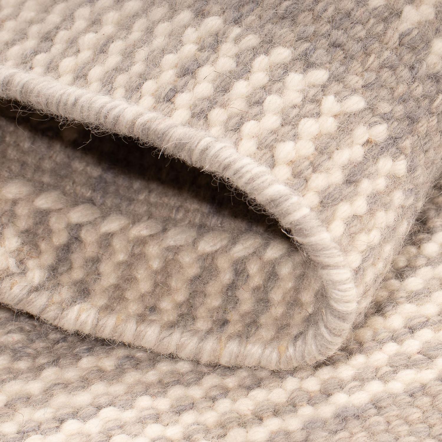 Alfombra Kelim - Tendencia cuadrado  - 60 x 60 cm - beige
