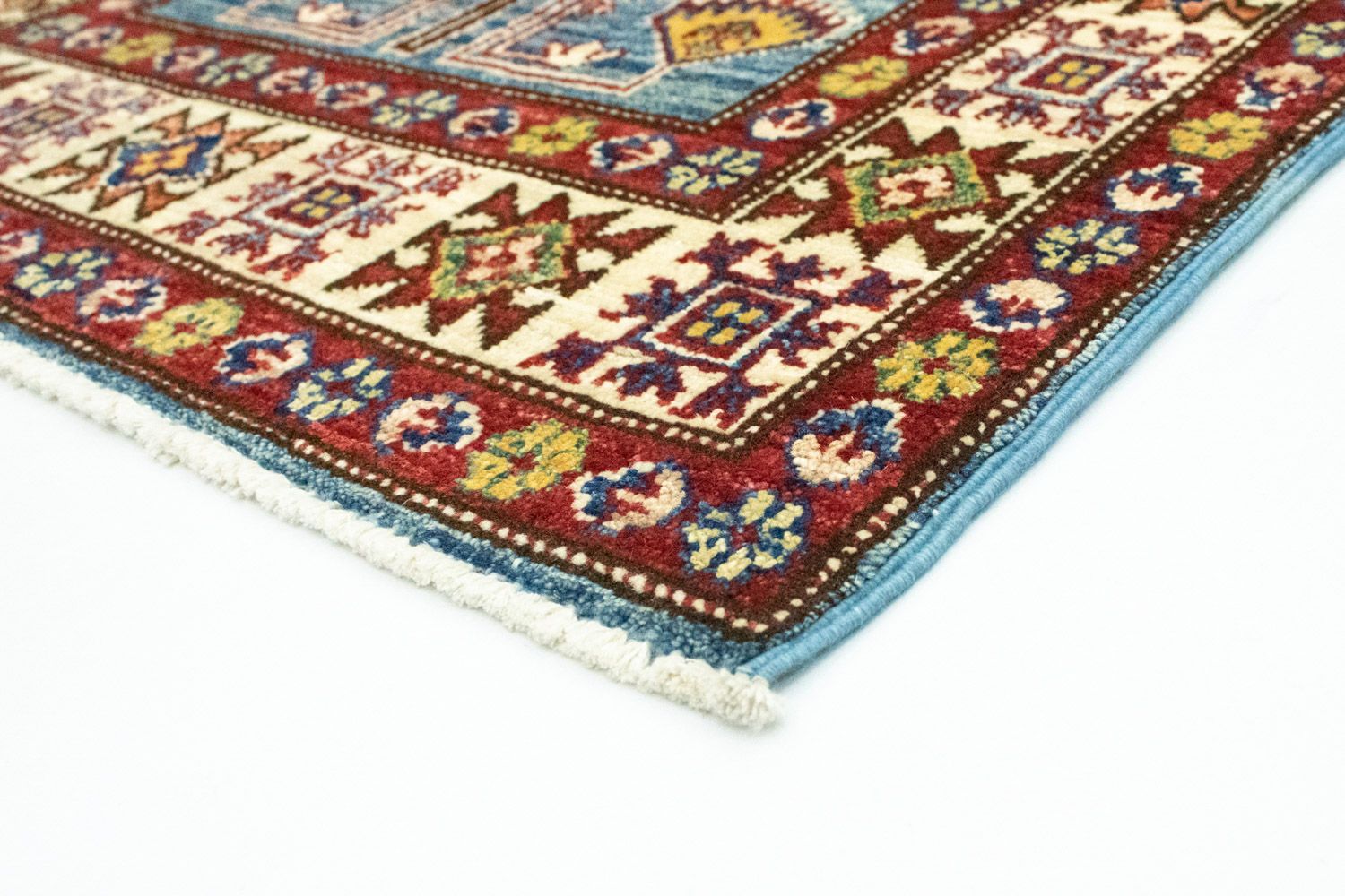 Alfombra Ziegler - Kazak - 130 x 75 cm - azul claro