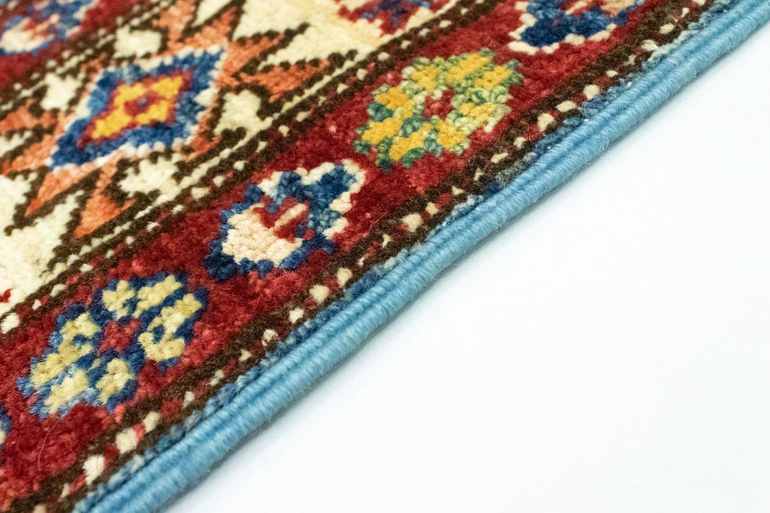 Alfombra Ziegler - Kazak - 130 x 75 cm - azul claro