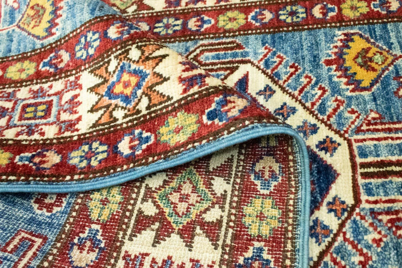 Alfombra Ziegler - Kazak - 130 x 75 cm - azul claro