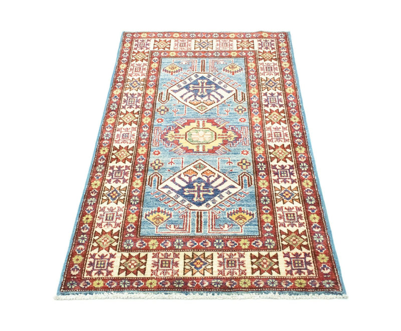Alfombra Ziegler - Kazak - 130 x 75 cm - azul claro