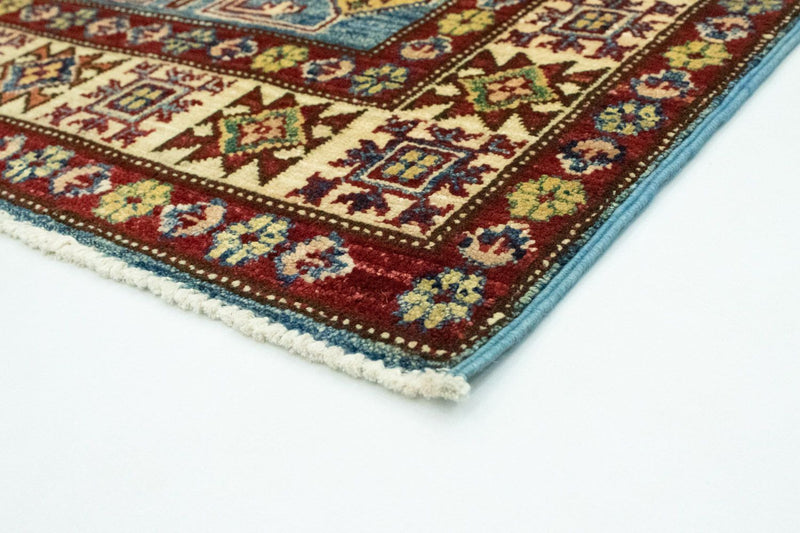 Alfombra Ziegler - Kazak - 132 x 79 cm - azul claro