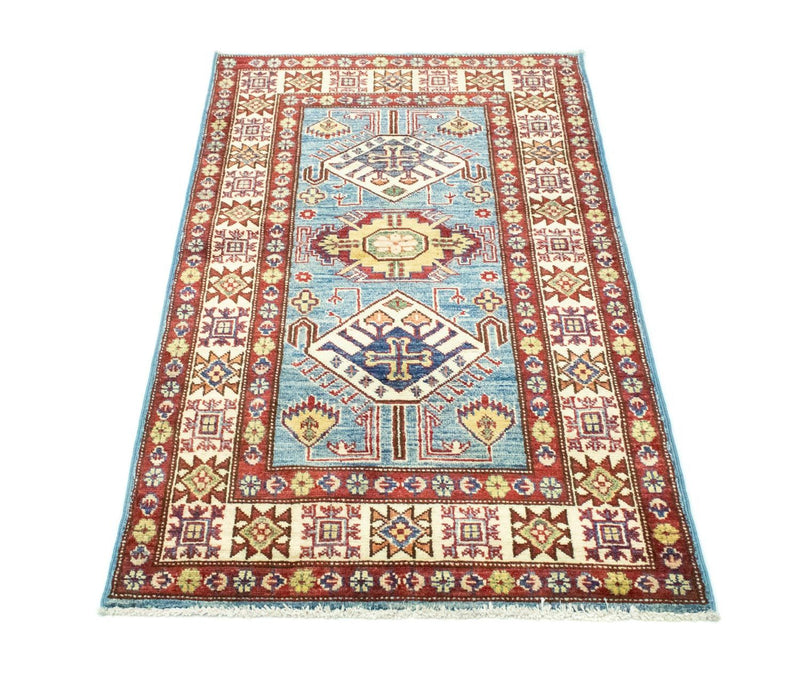 Alfombra Ziegler - Kazak - 132 x 79 cm - azul claro