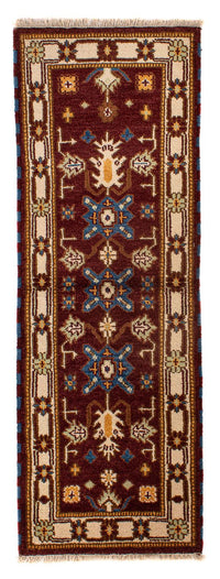 Alfombra de pasillo Alfombra Ziegler - Kazak - 201 x 65 cm - rojo oscuro
