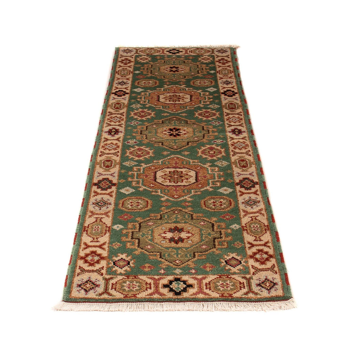 Alfombra de pasillo Alfombra Ziegler - Kazak - 205 x 62 cm - verde