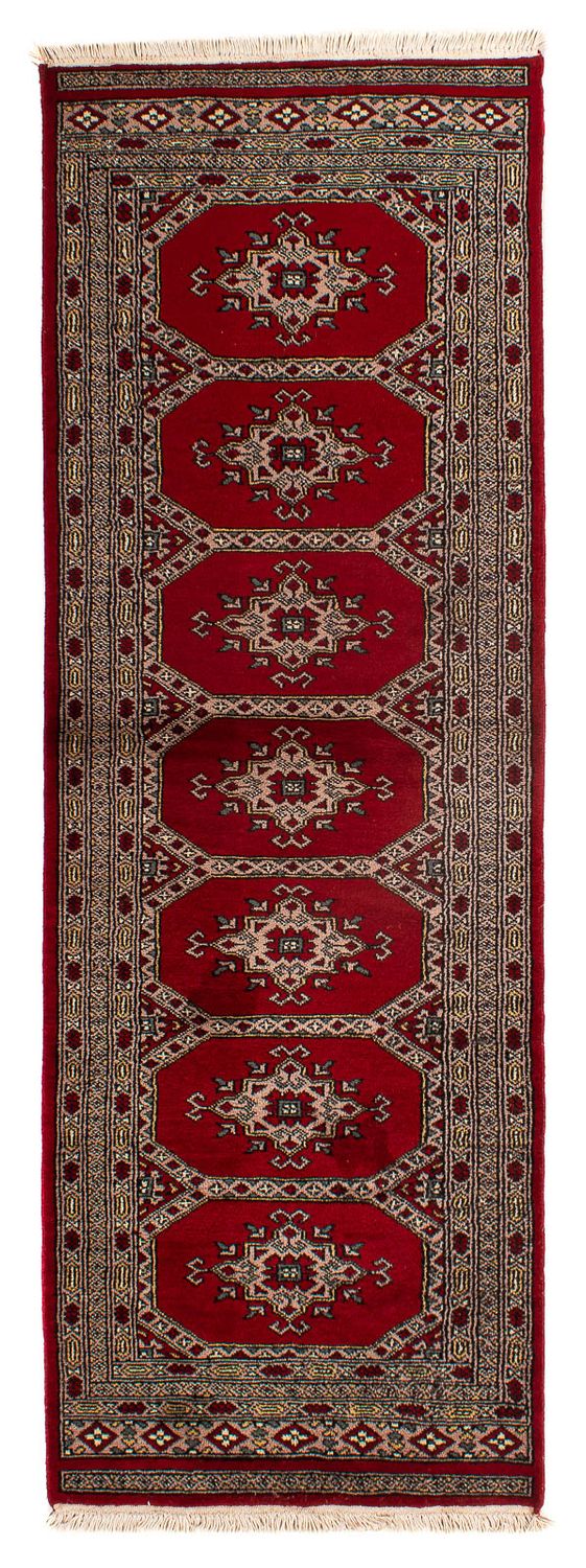 Alfombra de pasillo Alfombra Pakistani - 192 x 64 cm - rojo oscuro
