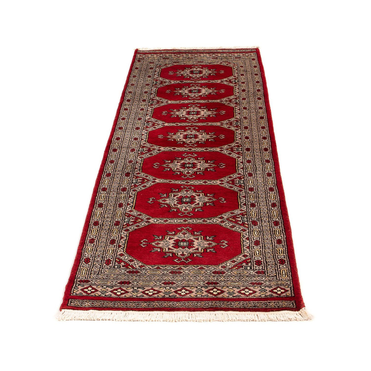 Alfombra de pasillo Alfombra Pakistani - 192 x 64 cm - rojo oscuro