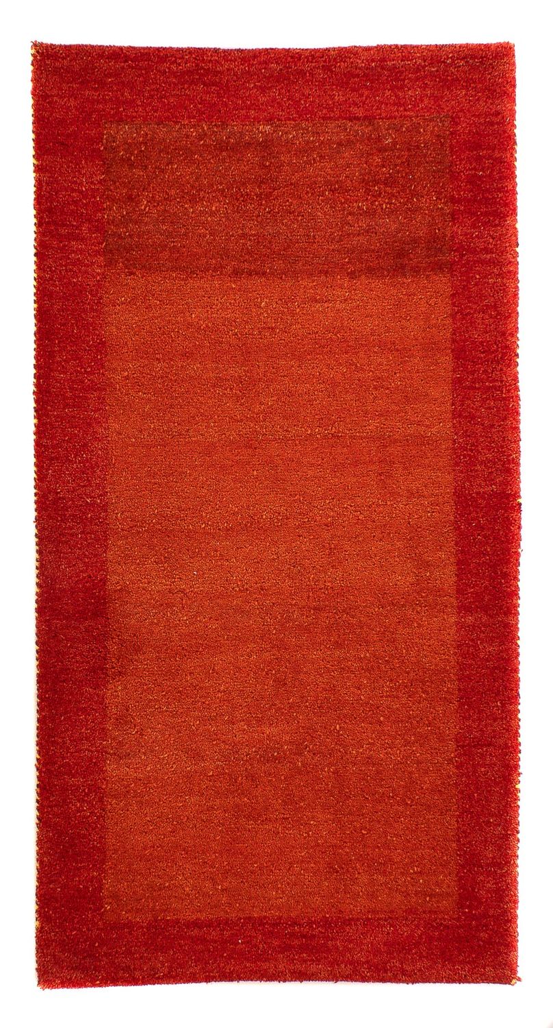 Alfombra Gabbeh - Indus - 142 x 74 cm - rojo oscuro