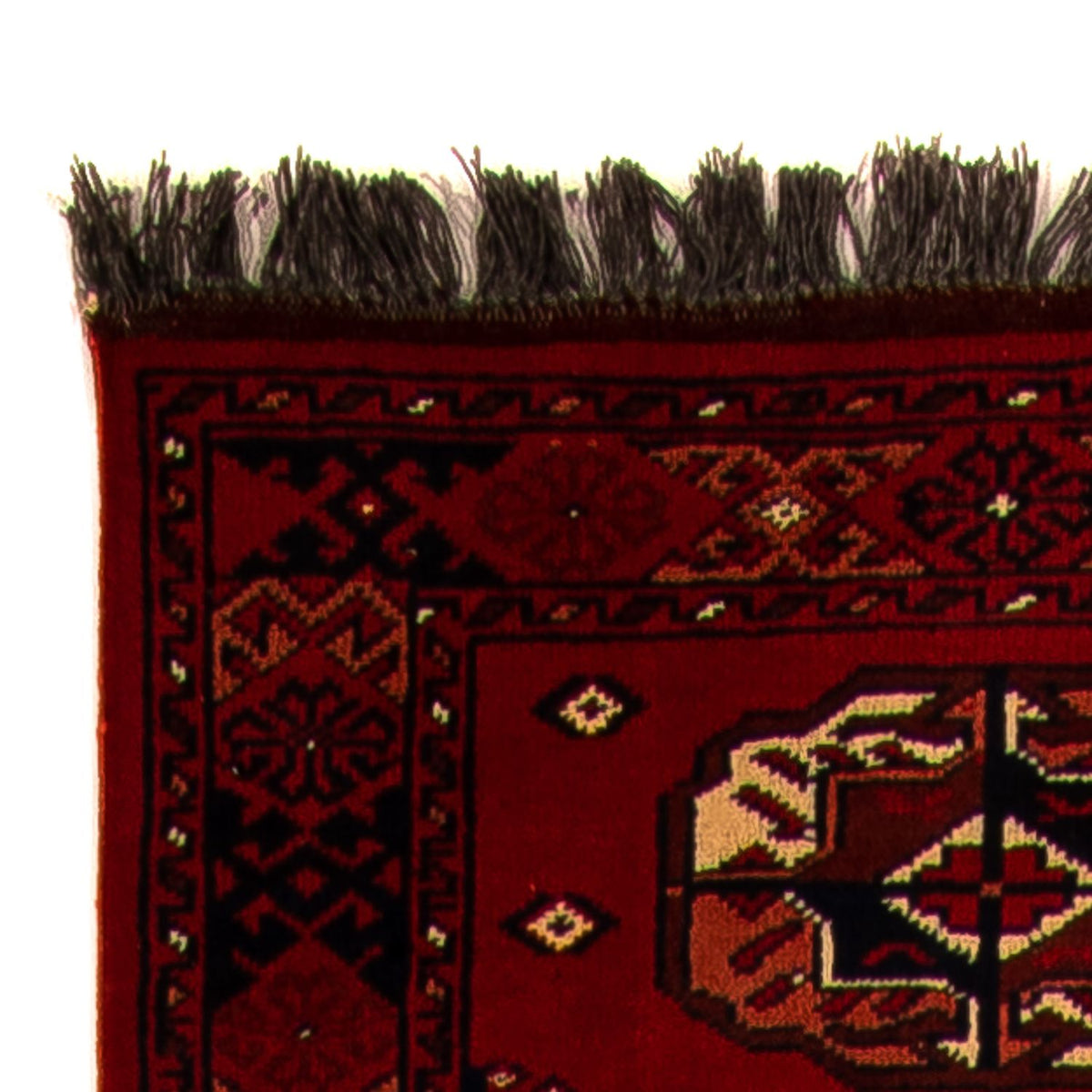 Alfombra de pasillo Alfombra afgana - 356 x 82 cm - rojo oscuro