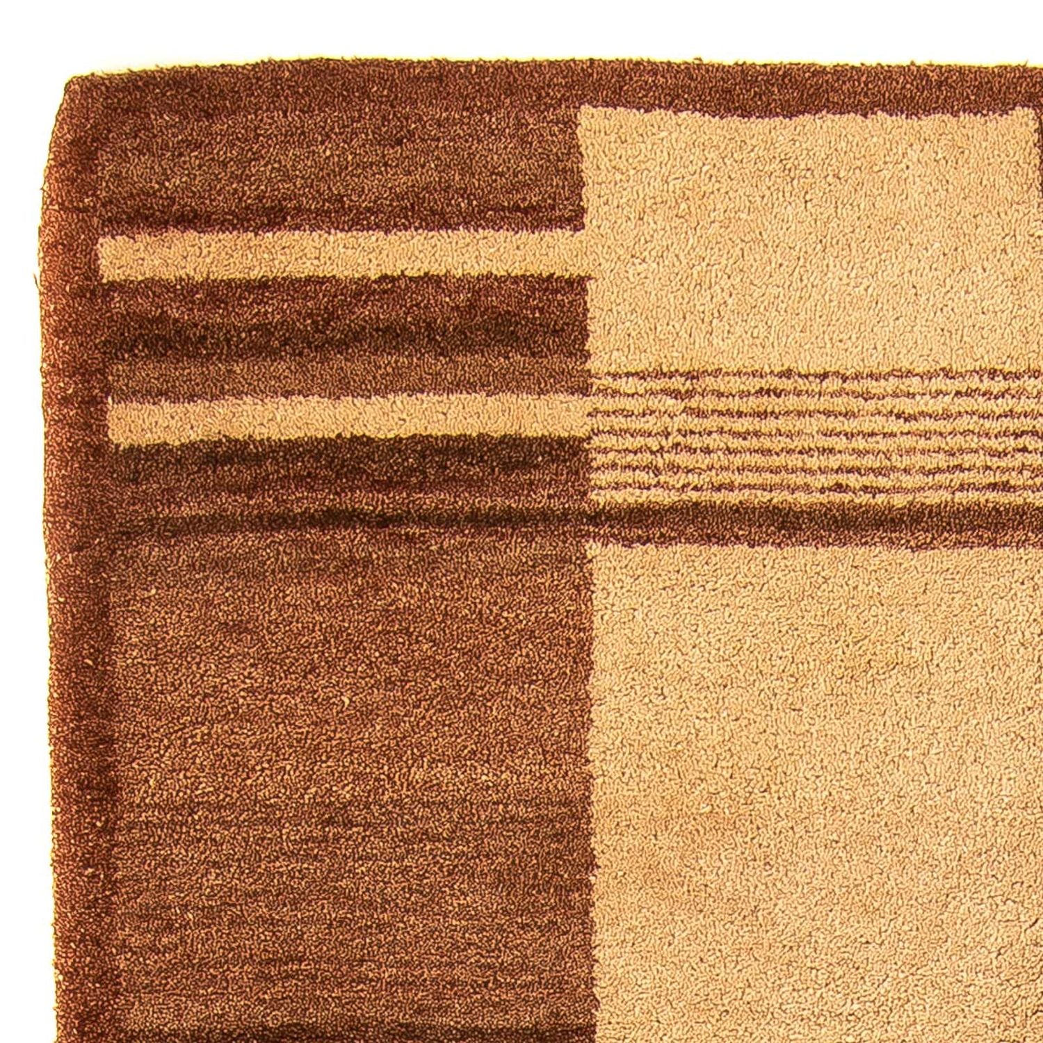 Alfombra de lana - 196 x 139 cm - marrón