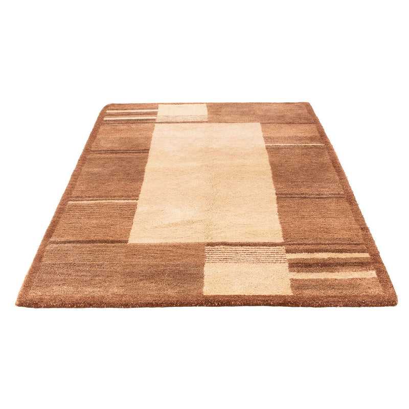 Alfombra de lana - 196 x 139 cm - marrón
