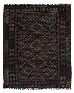 Alfombra Kelim - Splash - 201 x 163 cm - multicolor