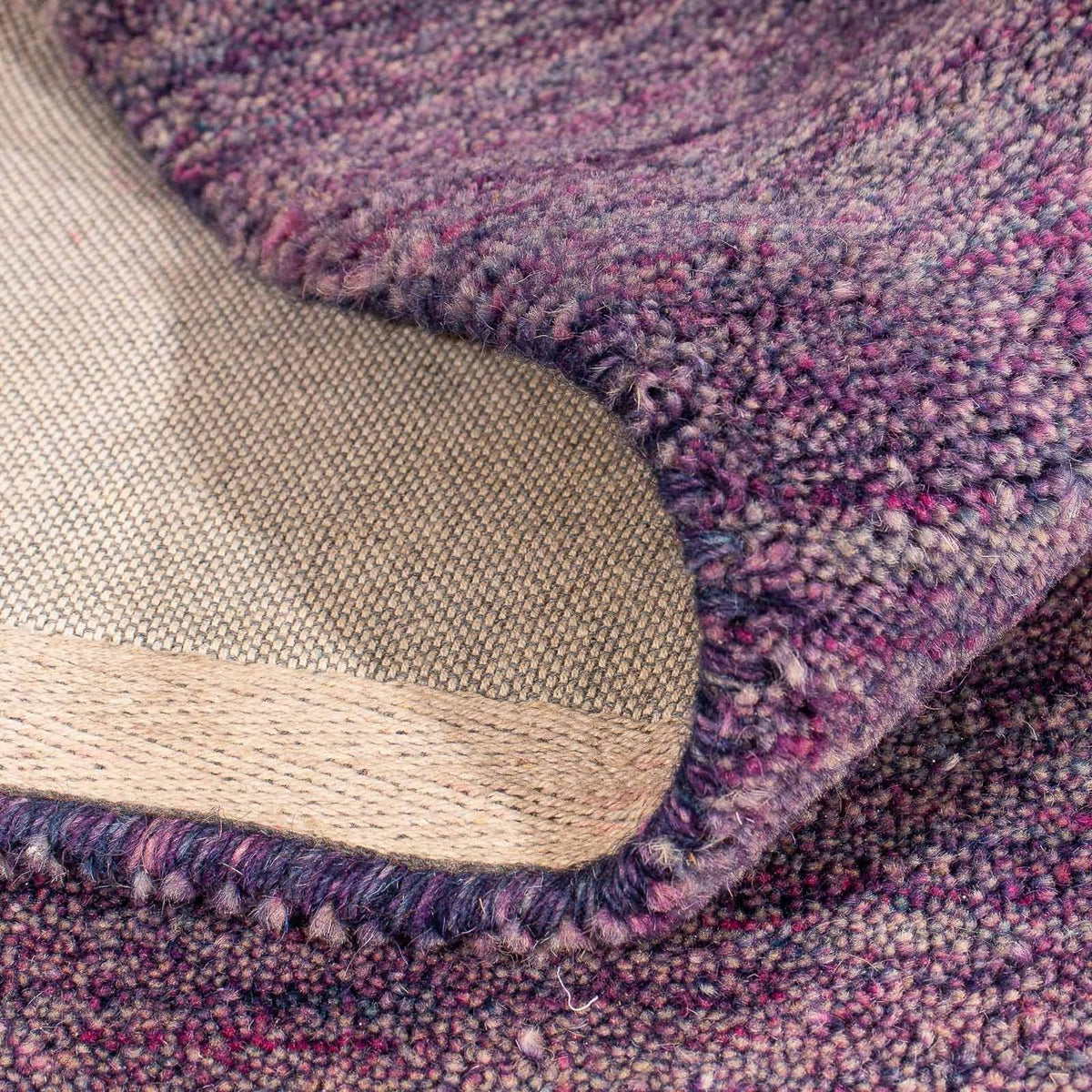 Alfombra de lana - 202 x 143 cm - púrpura