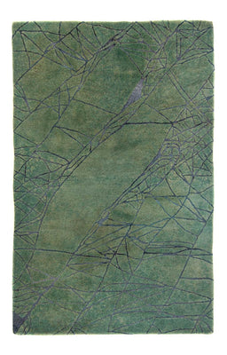 Alfombra de lana - 247 x 147 cm - verde