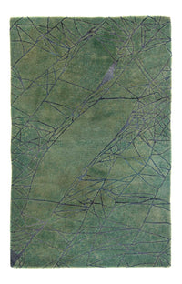 Alfombra de lana - 247 x 147 cm - verde