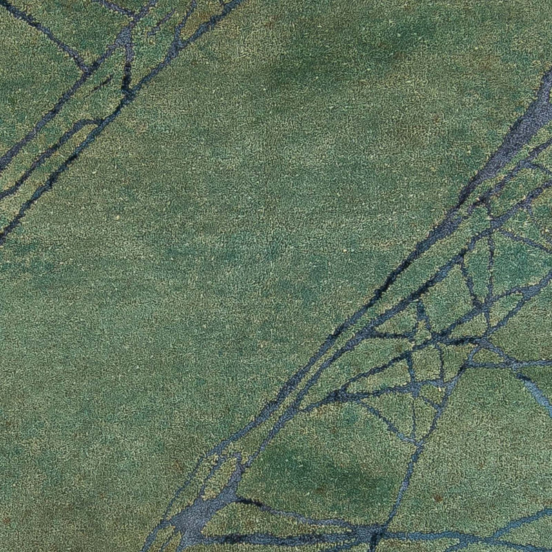 Alfombra de lana - 247 x 147 cm - verde
