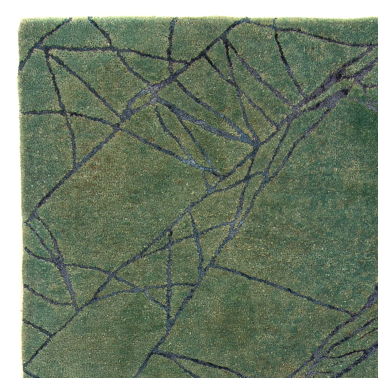 Alfombra de lana - 247 x 147 cm - verde
