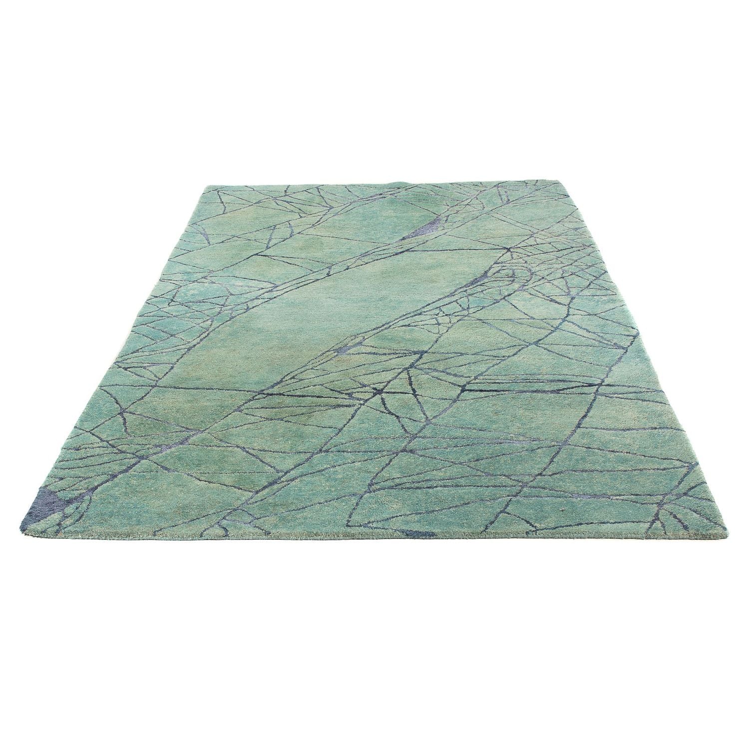 Alfombra de lana - 247 x 147 cm - verde