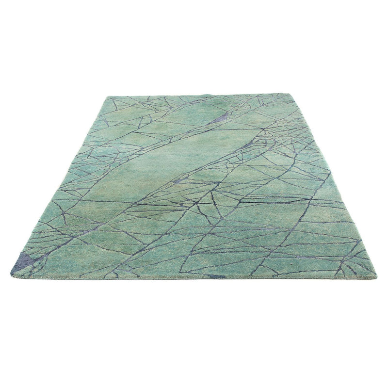 Alfombra de lana - 247 x 147 cm - verde