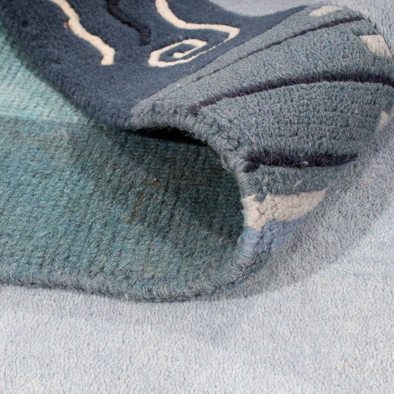 Alfombra de Nepal - 240 x 170 cm - azul claro