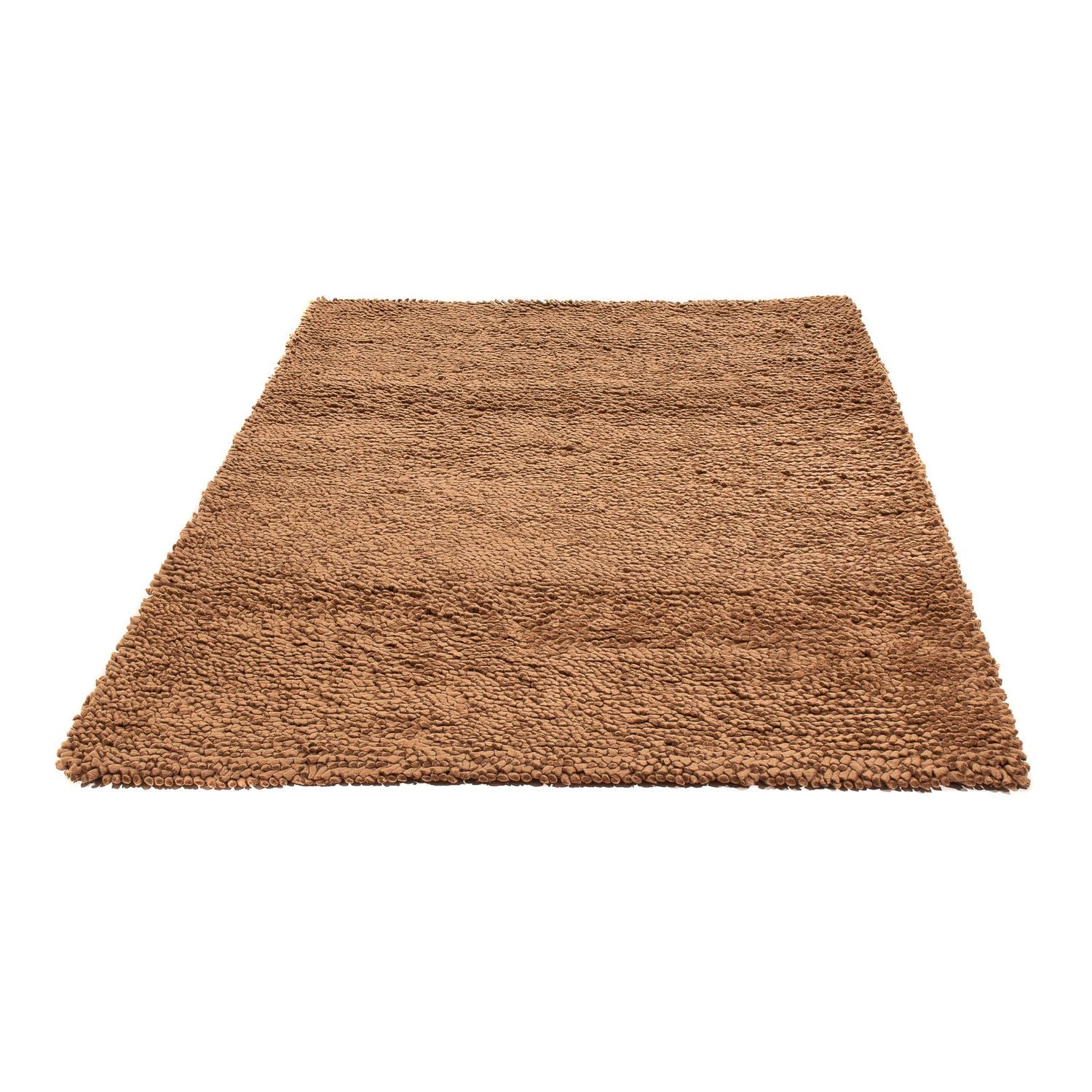 Alfombra de pelo largo - 206 x 155 cm - marrón