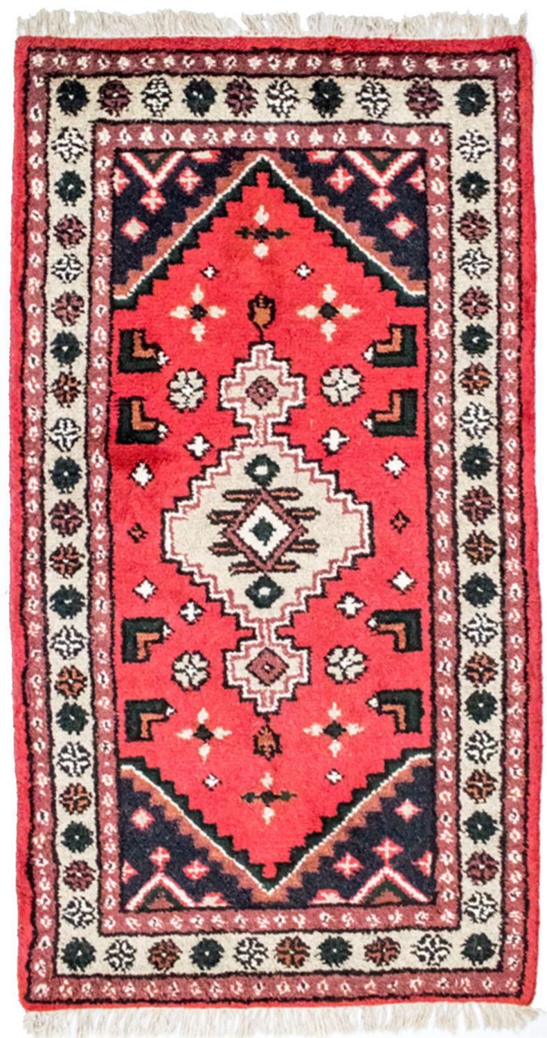 Alfombra oriental - 160 x 90 cm - rojo