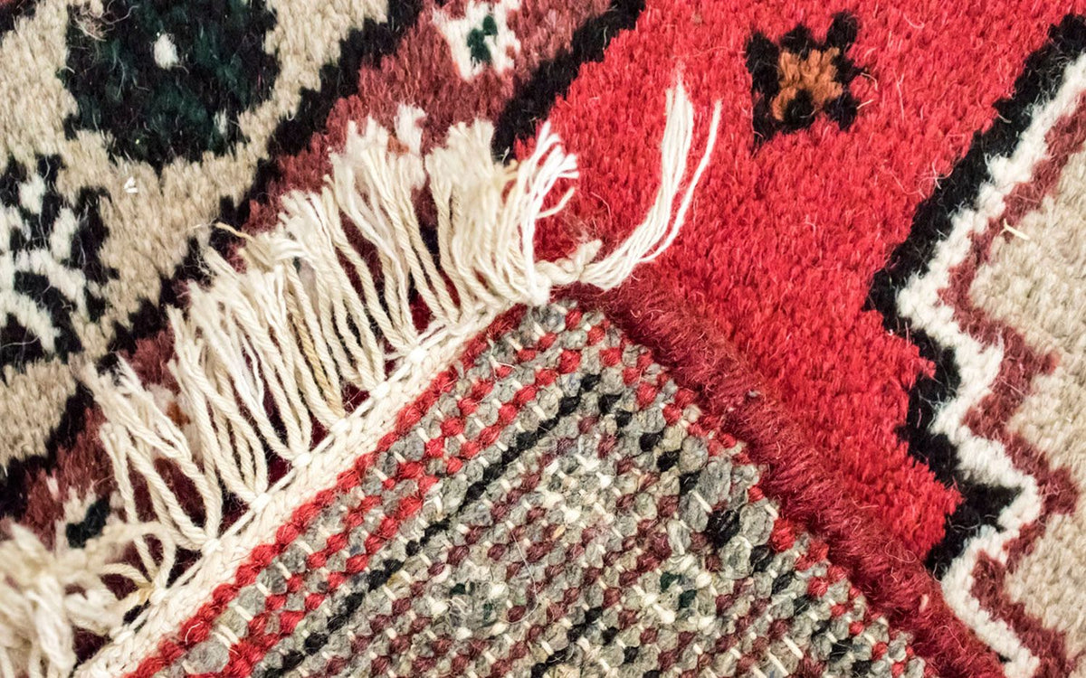 Alfombra oriental - 160 x 90 cm - rojo