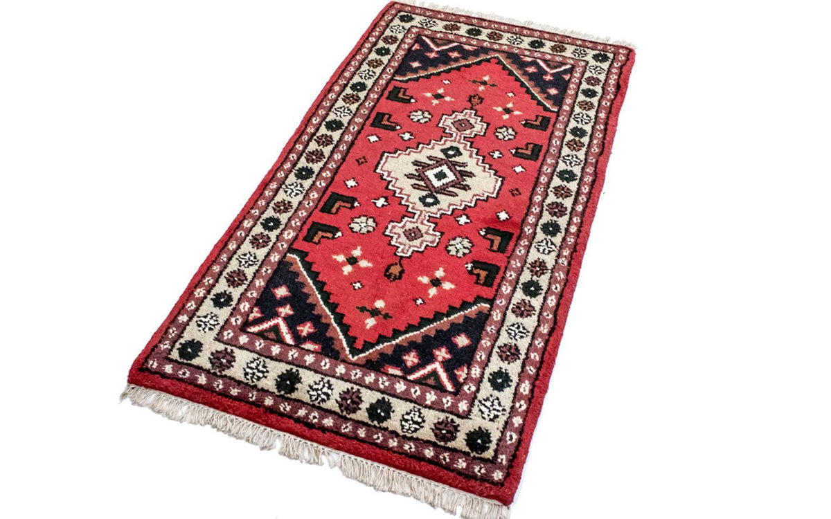 Alfombra oriental - 160 x 90 cm - rojo