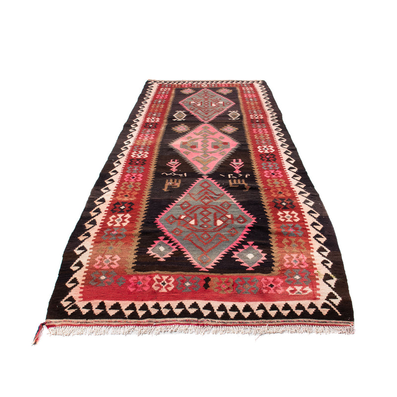 Alfombra de pasillo Alfombra Kelim - Antigua - 360 x 145 cm - multicolor