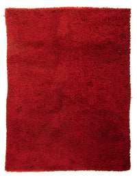 Alfombra de pelo largo - 217 x 154 cm - rojo oscuro