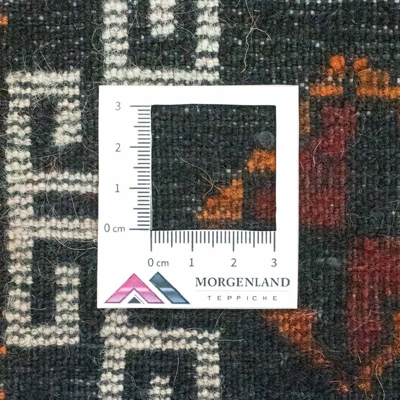Alfombra afgana cuadrado  - 45 x 42 cm - azul