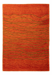 Alfombra de lana - 192 x 136 cm - óxido