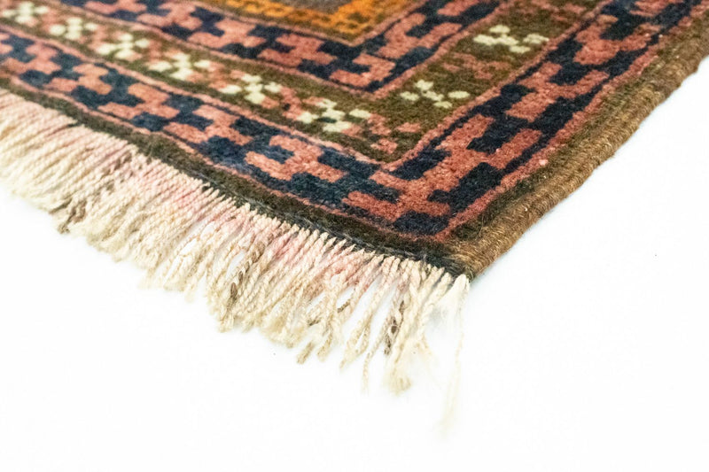 Alfombra afgana - 64 x 47 cm - multicolor