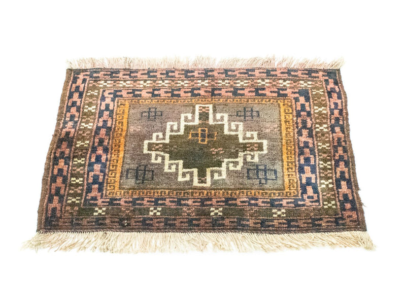 Alfombra afgana - 64 x 47 cm - multicolor