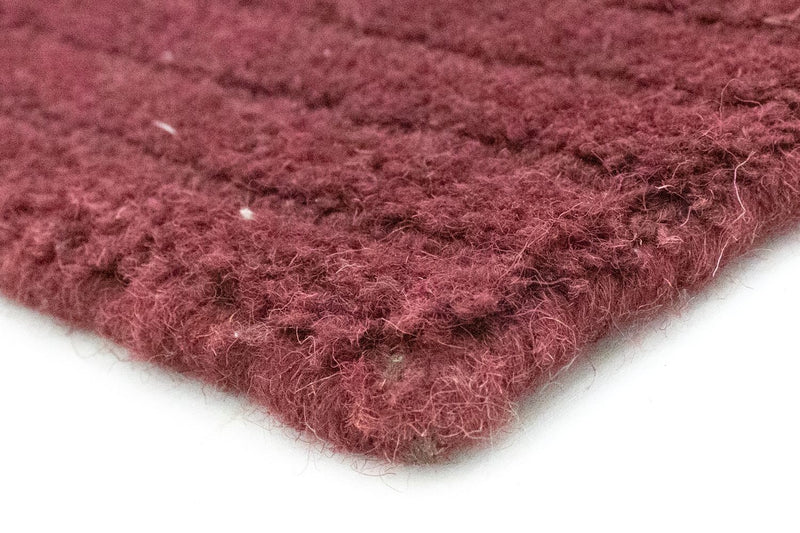 Alfombra de lana - 296 x 239 cm - rojo burdeos