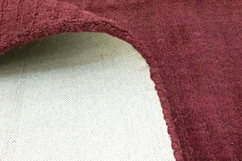 Alfombra de lana - 296 x 239 cm - rojo burdeos