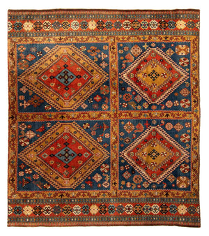 Alfombra persa - Nómada - 210 x 180 cm - azul oscuro