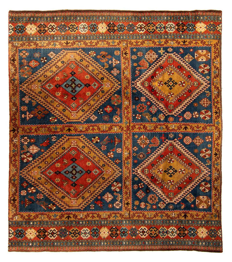 Alfombra persa - Nómada - 210 x 180 cm - azul oscuro